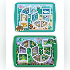 Fred Dinner Winner Set of 2 Plates - Pirate & Dinosaur NWOT